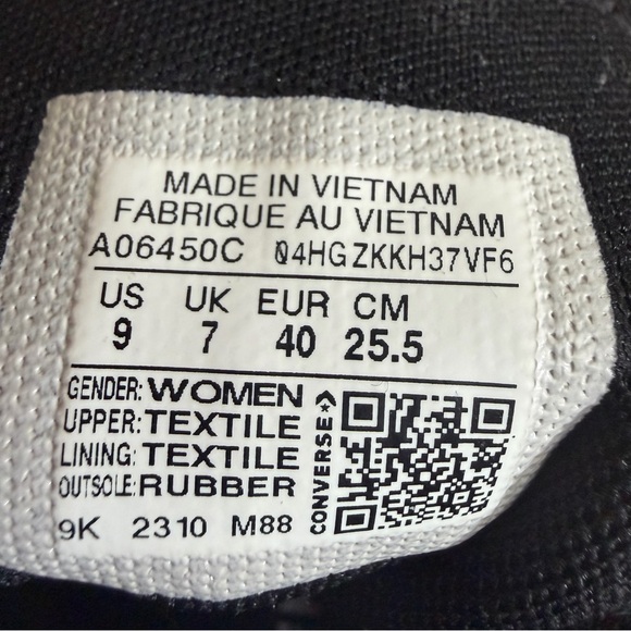 Converse Black High-Tops CTAS with Silver Spikes Distressed Style Lifted No Wear - Picture 7 of 13